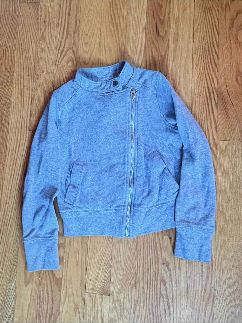 Gray side zip sweatshirt